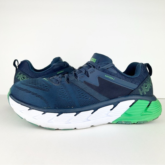 Hoka One One Gaviota 2 Moonlit Ocean Black Iris Vegan Road Running Sneaker 10EE - Picture 1 of 14